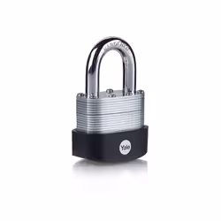 Yale Y125B/50/129/1, Lucchetto convenzionale, Blocco tasto, Nero, Argento, Acciaio laminato, Acciaio temprato, A forma di U