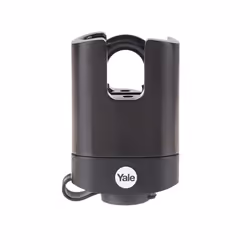 Yale Y221B/52/125/1, Lucchetto convenzionale, Blocco tasto, Chiusura diversa, Cancello, Nero, Acciaio temprato