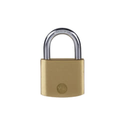 Yale - Lucchetto in ottone Y110B/30/115/1 corpo 30mm, arco in acciaio, 3 chiavi