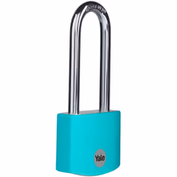 Yale YE3B/38/156/1/TE - Lucchetto in alluminio con gancio lungo, 38 mm, per armadietto, zaino, cassetta degli attrezzi, 3 chi ...