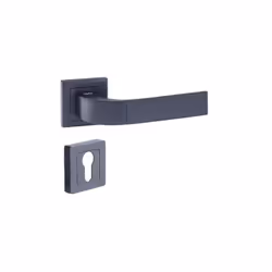 Maniglia della porta quadrata 7, nera, YALE Bologna, con passaggio del cilindroUn design moderno per adattarsi ai vostri inte ...