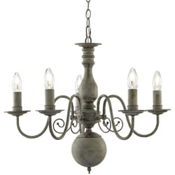 Eglo - Lampadario Contemporaneo Greythorne Acciaio Grigio 5 Luci E14