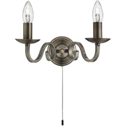 Eglo - Applique Contemporanea Richmond Acciaio Ottone 2 Luci E14