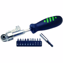 Screwdriver 3 Way Angled Head 10 Bits