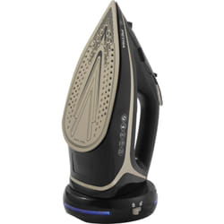 Petra PF0987VDEEU7 Ferro da Stiro a Vapore - Senza Filo 2 in 1, Potente 2600 W, Piastra in Ceramica, Colpo Vapore 140g/min, Serbatoio 300 ml,