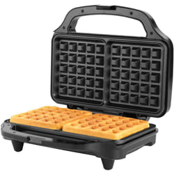 Petra - PT2249TVDE - Macchina per waffle a stampi profondi, piastre xl antiaderenti, manico termoisolante, sistema di blocco, 900 w, controllo della
