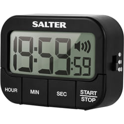 Salter - 355 bkxcdu Premium Timer elettronico, magnetico/autoportante, conto su/giù, 19 ore e 59 minuti e 59 secondi, cicalino alto con 3 volumi,