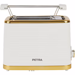 Petra PT5032WVDE Tostapane a 2 scomparti, griglia scaldapane, scongelamento, riscaldamento e annullamento, raccoglibriciole r ...