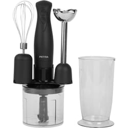 Petra PT2827BMBLKVDE Frullatore 3 in 1 - Frullatore a Immersione Portatile, 350W, 2 Velocità, Lama a 4 Ali, 700ml Bicchiere Graduato, 500ml Mini