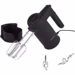 Petra PT5613BMBLKVDE Handmixer Handrührer - Elektrischer Küchenmixer zum Kneten/Schlagen, Schneebesen/Knethaken inklusive, 5  ...