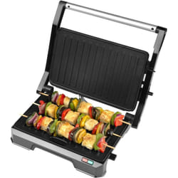 Progress EK5854P 2 in 1 Grill salute - griglia elettrica con piastre antiaderenti, si apre fino a 180° per la cottura doppia, nessun olio necessario,
