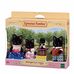 Sylvanian Families Famiglia Gatto Midnight, 3 anno/i, Multicolore, Cloruro di polivinile (PVC)