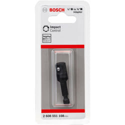 Bosch - Accessories 1x Adattatore Impact Control per Bussola (1/4' hex a 3/8' Quadrato, Lunghezza 50 mm, Accessori Trapani)