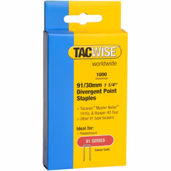 Tacwise punti 91 ideale per semi-pro/DIY e lavori su legno. Compatibile con Tacwise 191EL, Duo 35 e Duo 50, e anche le altere ...