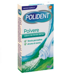 Polident Polvere Adesiva per Dentiera Gusto Menta 50gr