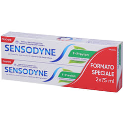 Sensodyne F-Previon Dentifricio per Denti Sensibili Gusto Menta Fresca 2 Pezzi da 75 ml