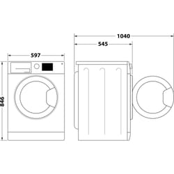 Hotpoint Ariston HPTS 74D BS IT, Capacità 7kg, classe C, EasyIron, Slim, PetHair Removal | Profondità mobile 46 cm