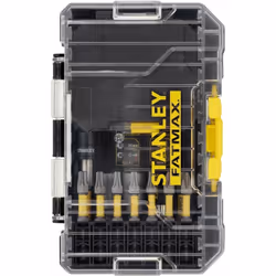 Il set di punte a percussione STANLEY® FATMAX® da 55 pezzi contiene una serie di punte adatte per avvitatori a impatto. Inclu ...
