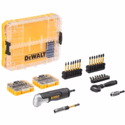 Articolo DT70775-QZ Il kit contiene: 1 porta inserti ad angolo regolabile da 65mm o 140mm 1 inserto PH2 da 25mm 1 inserto PH3 ...