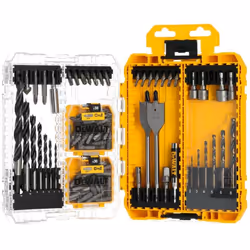 Set per cacciaviti a forare, 100 pezzi set di punte e trapani in una pratica custodia impilabile Tough Case il set comprende: ...