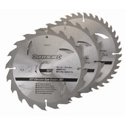 Silverline - Set di 3 lame tct Ø190 mm Foro 30 mm - 20, 24 e 40 denti - 590591