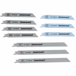 Utilizzo generico. Include 3 lame bimetalliche da 150 mm per tagli in lamine di metallo e leghe (18 dpp); 4 lame HCS da 150 m ...