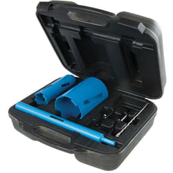 Silverline - Kit di corone a forare diamantate (3 corone) 7 p.zi 28, 52 e 107 mm