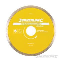 Disco diamantato per taglio piastrelle a bordo continuo 115 x 22,23 mm - Silverline