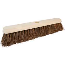 Prodotto naturale al 100 % biodegradabile. Testa di scopa in legno di albero di gomma e setole in fibre di palma Borassus. Co ...