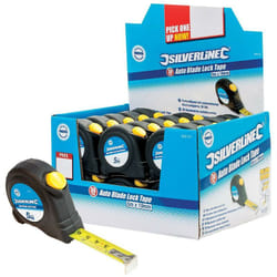 Silverline - Espositore di metri a nastro a blocco automatico 5 m x 19 mm - 30 p.zi