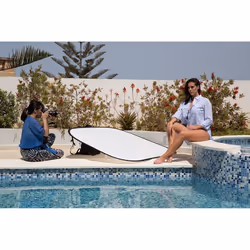 Manfrotto LL LR7241 riflettore per studio fotografico Ovale Oro, Bianco