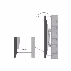 Proper Heavy-Duty Swing Arm TV Bracket for 23''-43" 109,2 cm (43") Nero - Vista aggiuntiva 5