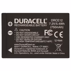 Duracell DRCE12 Batteria per fotocamera/videocamera Ioni di Litio 750 mAh - Vista aggiuntiva 4