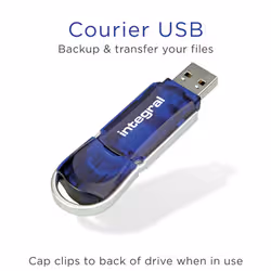 Integral INFD32GBCOU unità flash USB 32 GB USB tipo A 2.0 Blu, Argento - Vista aggiuntiva 2