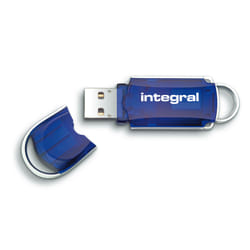 Integral 128GB USB2.0 DRIVE COURIER BLUE unità flash USB USB tipo A 2.0 Blu, Argento