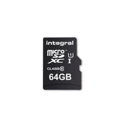 Integral 64GB MICRO SD CARD SMARTPHONE AND TABLET MICROSDHC/XC with Read speed up to 90MB/s MicroSD UHS-I Classe 10