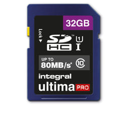 Integral 32GB ULTIMAPRO SDHC/XC 80MB CLASS 10 UHS-I U1 SD