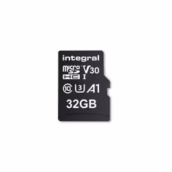 Integral INMSDH32G-100V30 32GB MICRO SD CARD MICROSDHC UHS-1 U3 CL10 V30 A1 UP TO 100MBS READ 30MBS WRITE, 32 GB, MicroSD, UH ...