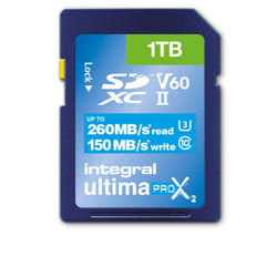 Integral 1TB ULTIMAPRO X2 SDXC 260/150MB UHS-II V60 SD