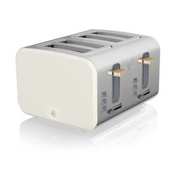 Swan ST14620WHTN tostapane 6 4 fetta/e 1500 W Acciaio inox, Bianco