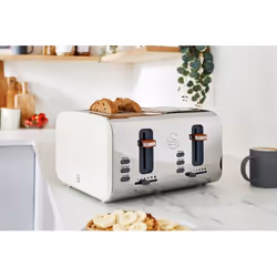 Swan ST14620WHTN tostapane 6 4 fetta/e 1500 W Acciaio inox, Bianco