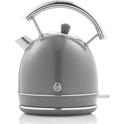 Swan - Retro Bollitore Elettrico 1,8 Litri, Design Vintage, Spegnimento Automatico Controllore Strix, Senza Fili, Acciaio Inossidabile, senza bpa,