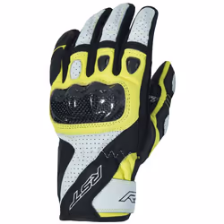 RST Stunt III Guanti da moto, nero-bianco-giallo, dimensione 2XL per uomo