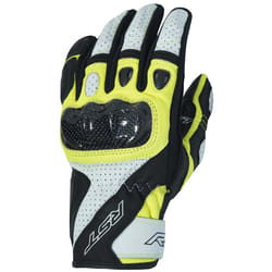 RST Stunt III Guanti da moto, nero-bianco-giallo, dimensione 2XL per uomo