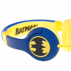 4SIDE DC Comics Batman The Caped Crusader Cuffie Cablato A Padiglione MUSICA Blu, Giallo