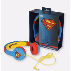 OTL Technologies DC Comics Superman Man of Steel Cuffie Cablato A Padiglione MUSICA Blu, Rosso, Giallo - Vista aggiuntiva 5