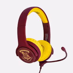 OTL Technologies Harry Potter Hogwarts Crest Auricolare Cablato A Padiglione Gaming Borgogna, Giallo - Vista aggiuntiva 8