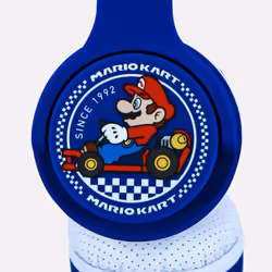 OTL Technologies Super Mario Nintendo Mariokart Auricolare Cablato A Padiglione Gaming Blu, Bianco - Vista aggiuntiva 4