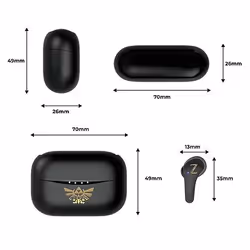 OTL Technologies Nintendo Legend of Zelda Cuffie Wireless In-ear Musica e Chiamate Bluetooth Nero - Vista aggiuntiva 8