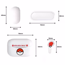 OTL Technologies Pokémon Poké ball Cuffie Wireless In-ear Musica e Chiamate Bluetooth Bianco - Vista aggiuntiva 8